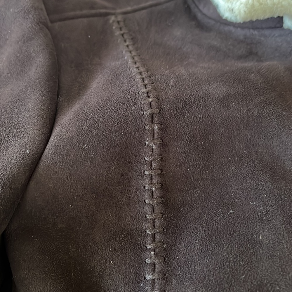 Suede zippered coat - Picture 9 of 10